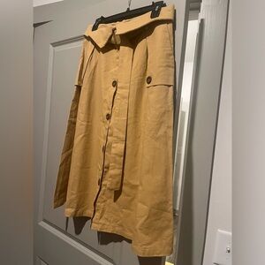 Brown/Khaki belted skirt